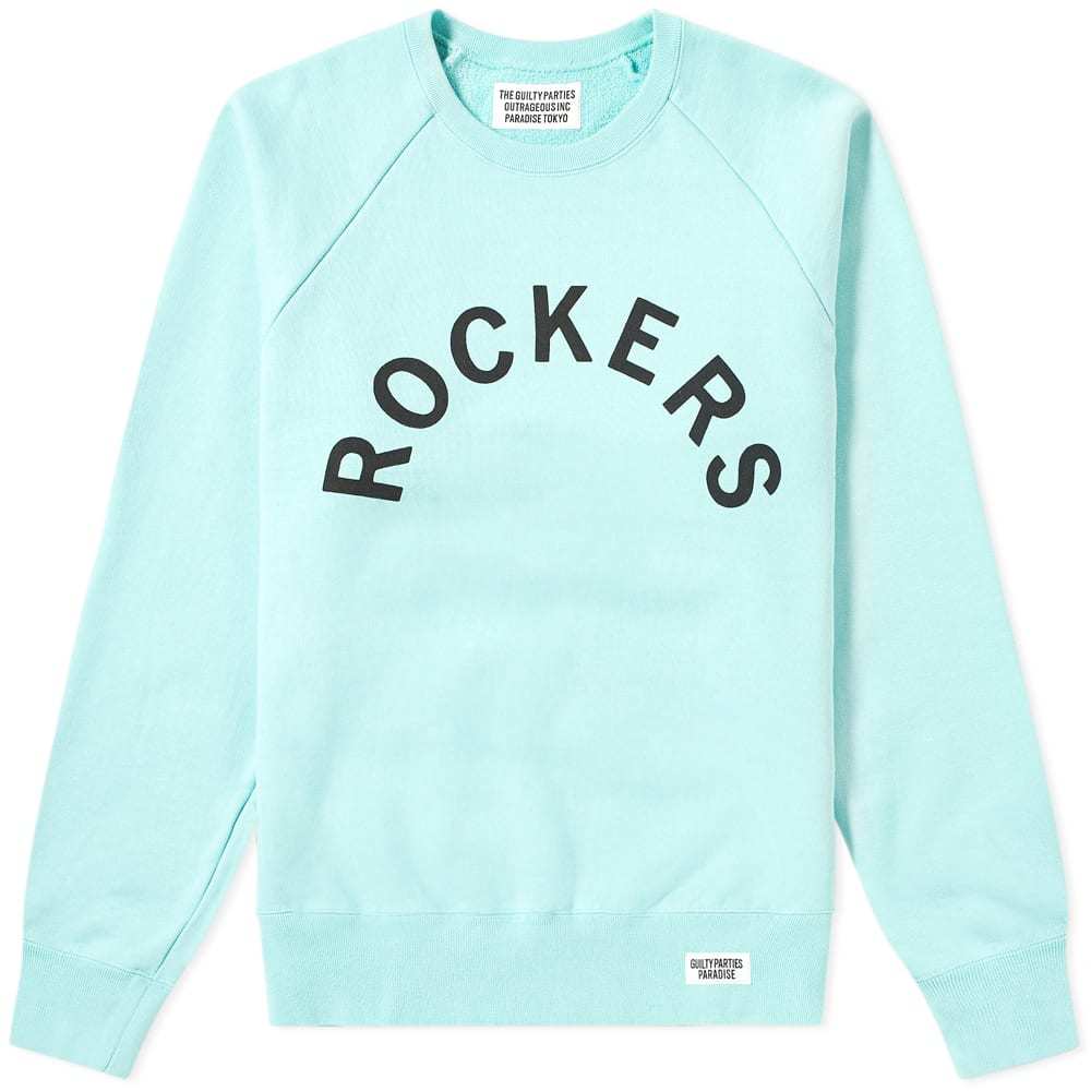 Wacko Maria Washed Heavyweight Rockers Crew Sweat Mint Wacko Maria