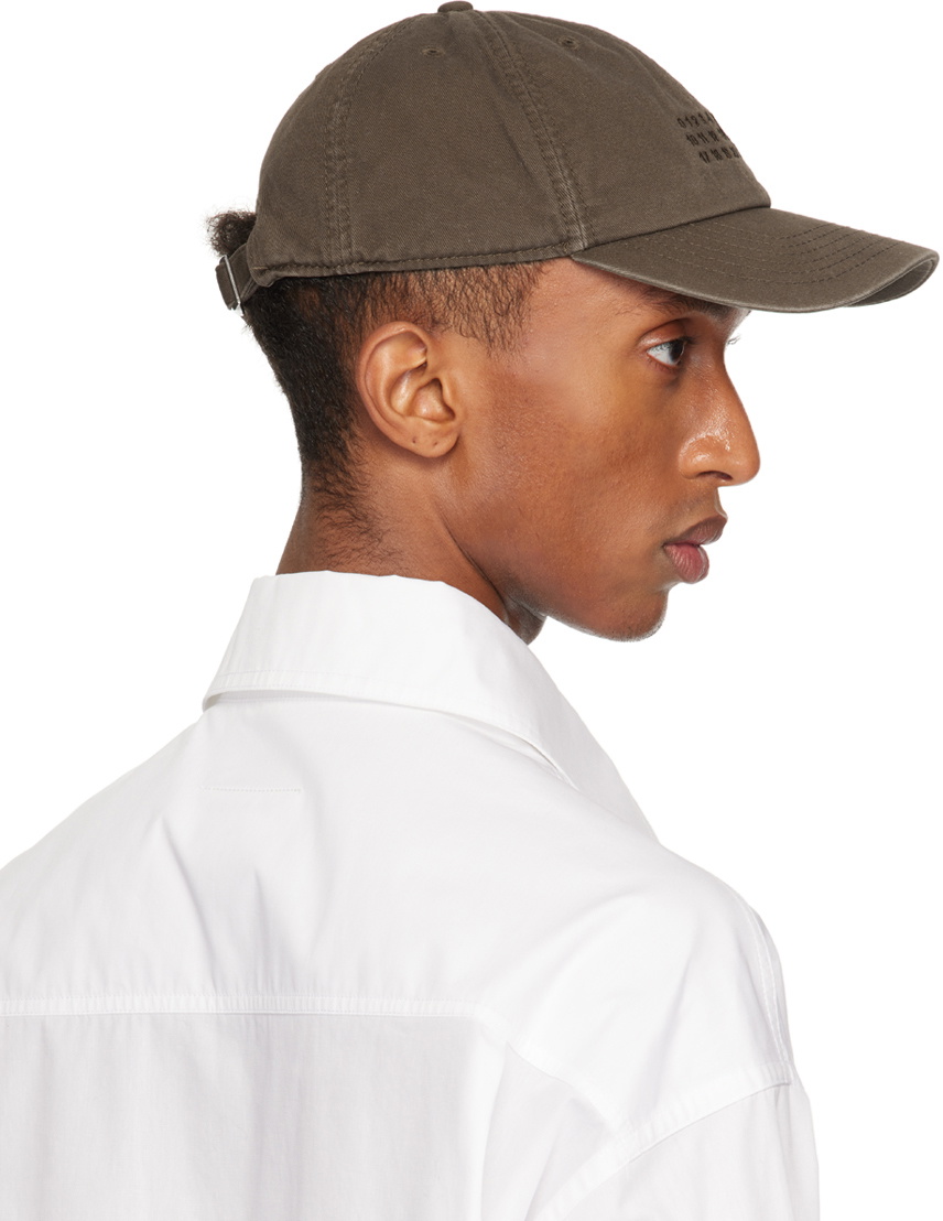 MM6 Maison Margiela Khaki Baseball Cap MM6 Maison Margiela
