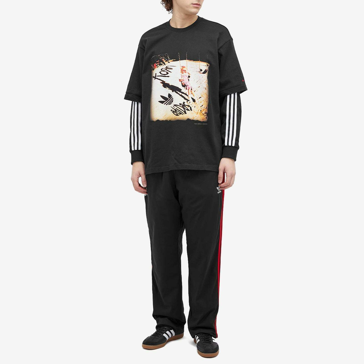 Adidas Men's x Korn Long Sleeve T-Shirt in Black adidas