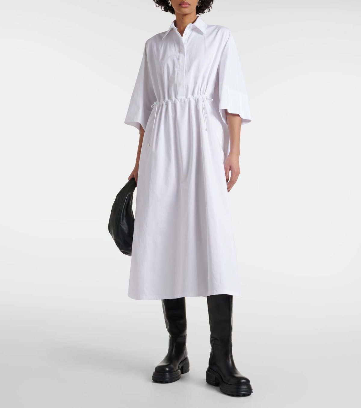 Max Mara Eulalia cotton-blend midi shirt dress Max Mara