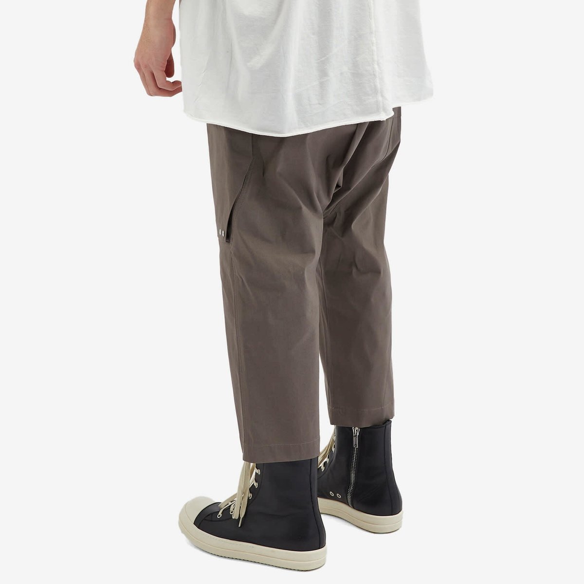 Rick Owens Men's Cargo Cropped Pants in Dust Rick Owens