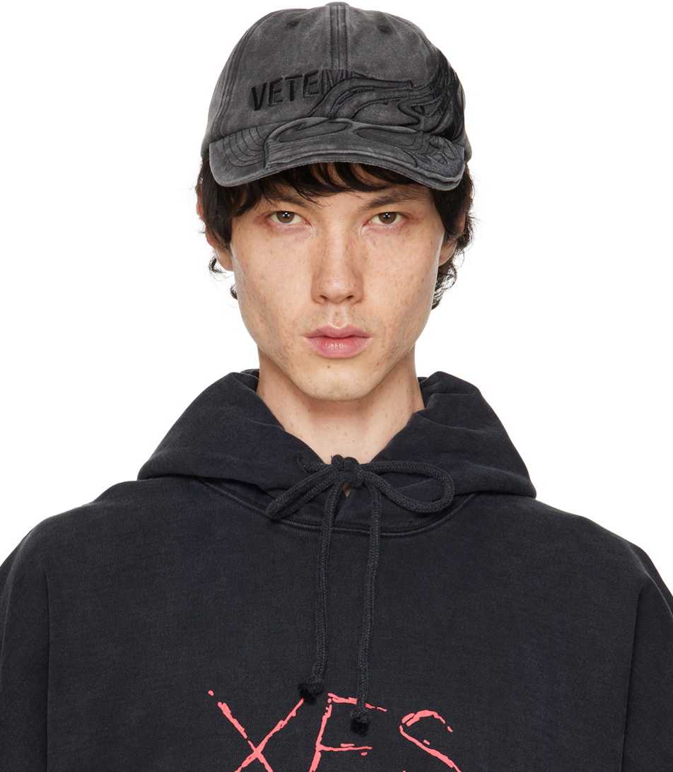 VETEMENTS Black Flame Logo Cap Vetements