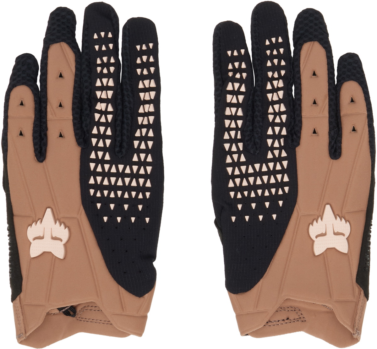 Kiko Kostadinov Black & Taupe Fox Racing Edition Racing Gloves