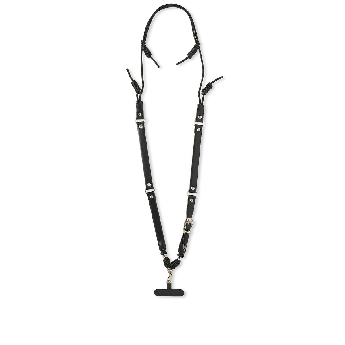 TOGA Women's Leather Phone Strap in Black Toga Pulla