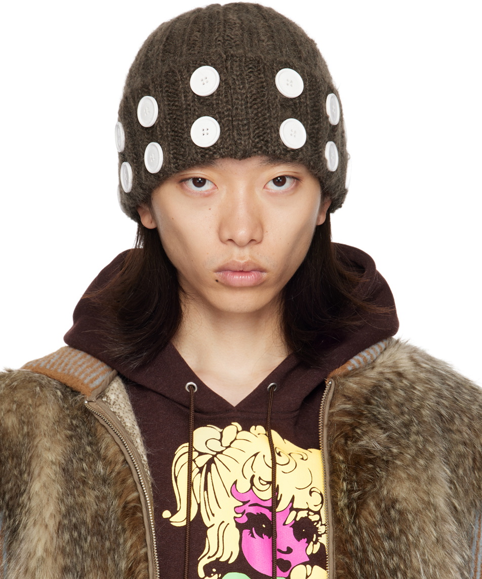 Chopova Lowena SSENSE Exclusive Black Wool Cat Hat Chopova Lowena