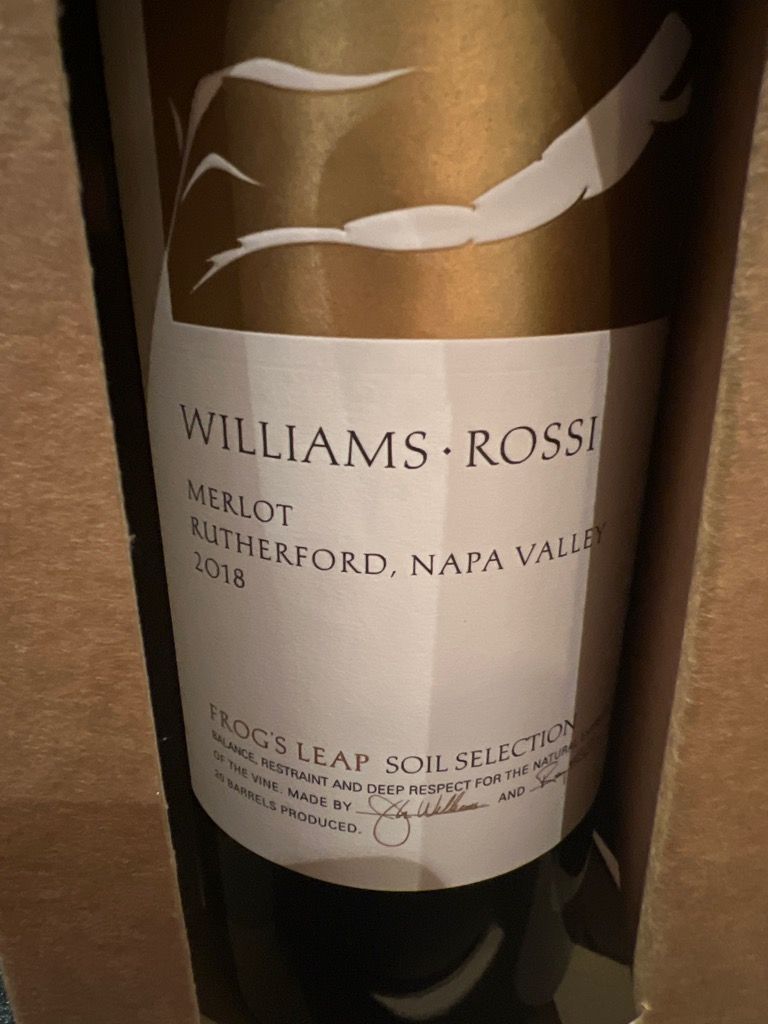 2018 Frog's Leap Merlot Williams Rossi Vineyard - CellarTracker