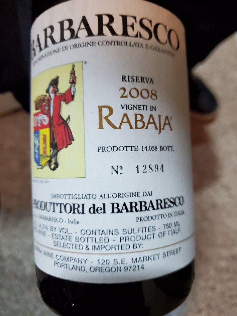 2008 Produttori del Barbaresco Barbaresco Riserva Rabajà