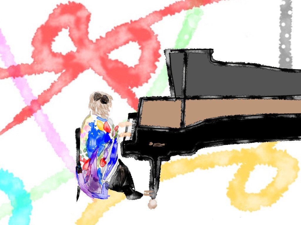 真作】フジコヘミング くりくり シルクスクリーン AP 直筆サイン 希少