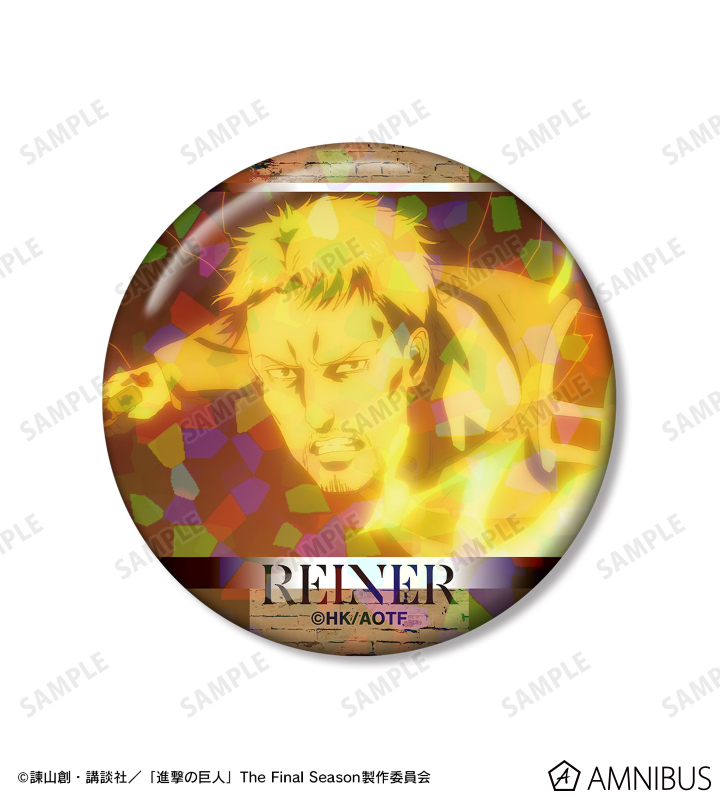 TVアニメ『進撃の巨人』 - ライナー 場面写ホログラム缶バッジ2個