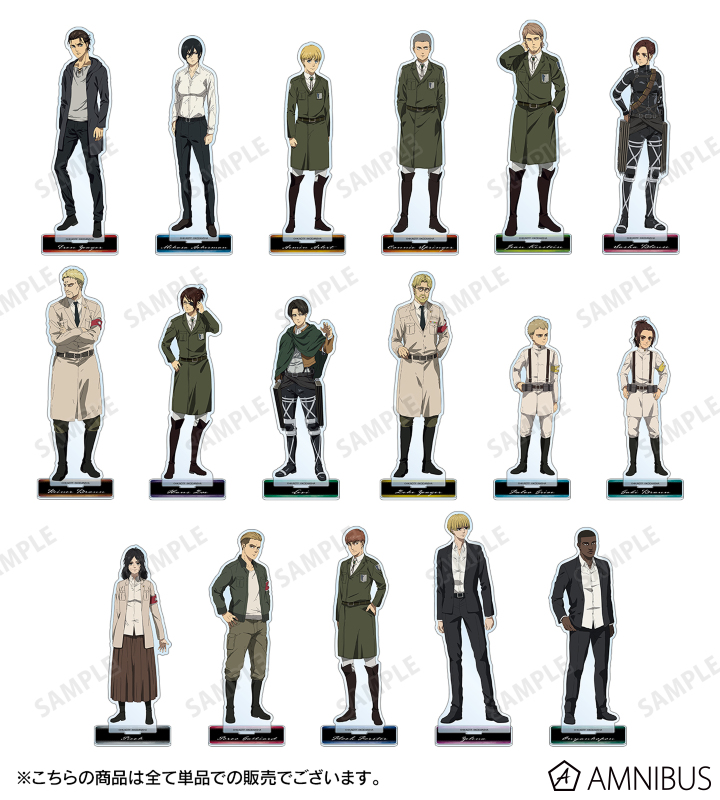 進撃の巨人 LINE CLOVA 当選品 アクリルスタンド 5個セット 進撃の巨人