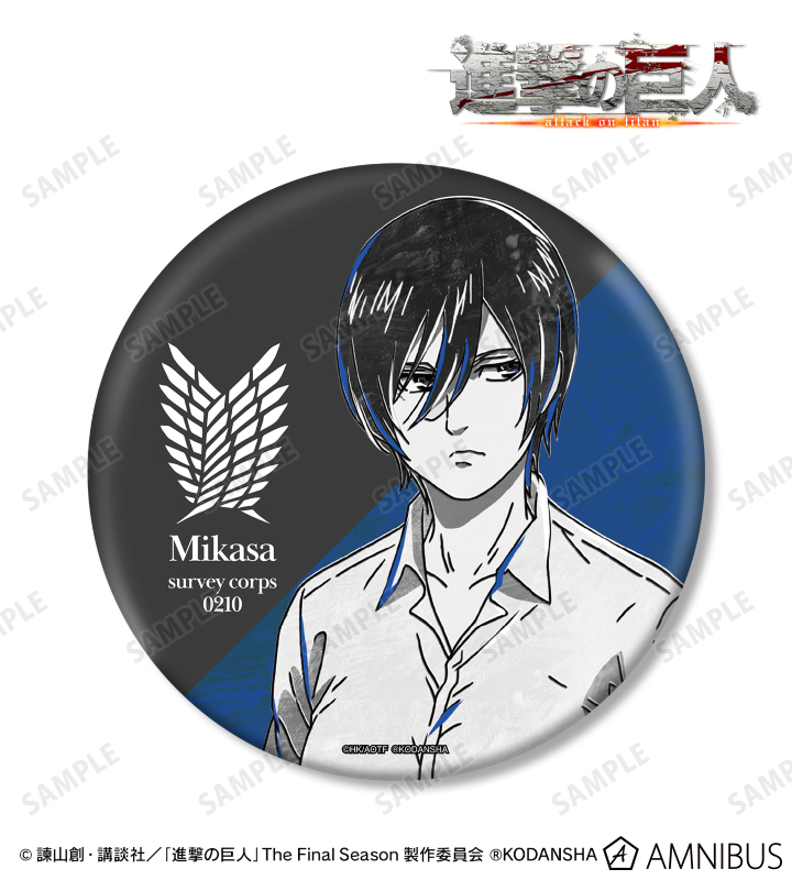 進撃の巨人 ミカサ きゃにめ 缶バッジ6点 ポストカード11枚 TV 進撃の