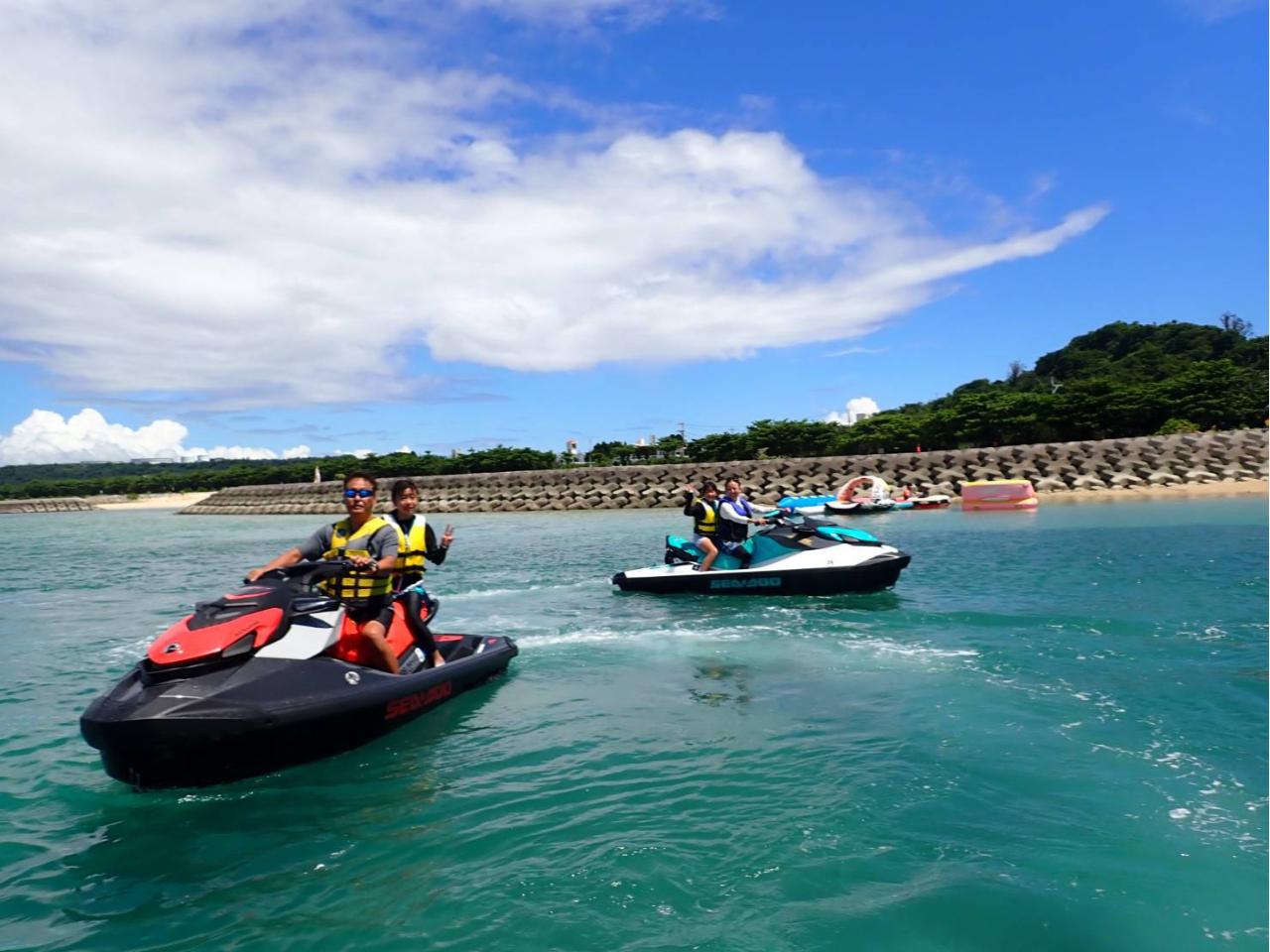 貸切り!ジェットスキーで5つの島を巡るツーリングプラン☆免許有で運転