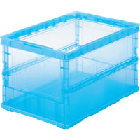 トラスコ中山 TRUSCO 薄型折りたたみコンテナスケル 50L 青 TSK-O50B B