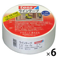 tesa tape ラインテープ 白 幅50mm×長さ33m 1セット（6巻：1巻×6