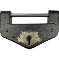 エイト 倉庫錠 大(1号) ブラック 鍵3本付 49210142 1個（直送品