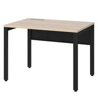 Ceha プレノデスクシステム 平机 引出し無し オーク天板/ブラック脚 幅