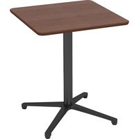 軒先渡し】Y2K カフェテーブル600角天板スチール脚ブラック ダーク