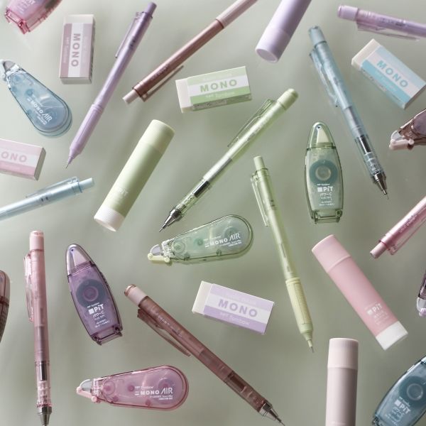 トンボ鉛筆 MONO・PIT文具セット パステルグラス ピンク PCC-644DAZ 1