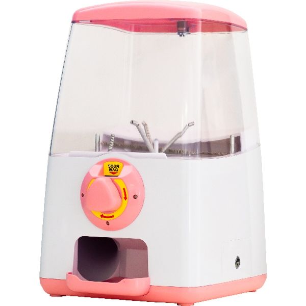 ガチャキューブ ピンク本体 500円用 カプセルトイ78個付き 超美品