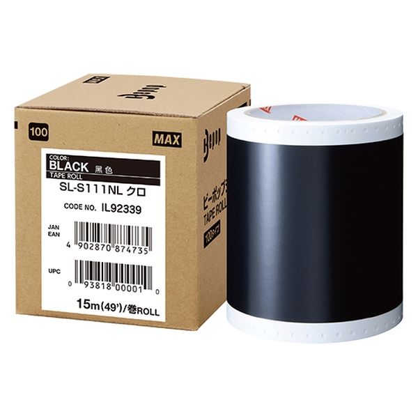 マックス ビーポップ 100タイプシート SL-S111NL クロ 1ロール（直送品