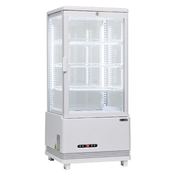 軒先渡し】レマコム 4面ガラス冷蔵ショーケース 84リットルタイプ R4G
