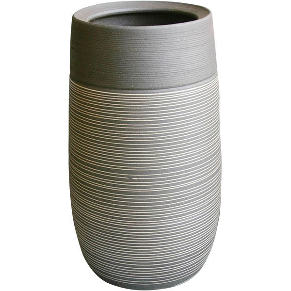 信楽焼き灰釉壷型陶器傘立て植木鉢 信楽焼き灰釉壷型