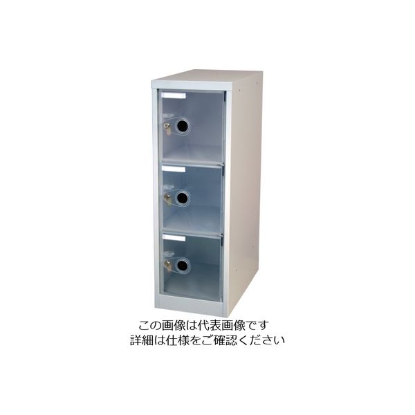 トラスコ中山 TRUSCO スケルトンロッカー 1列X3段 鍵付 クリア TSL3K