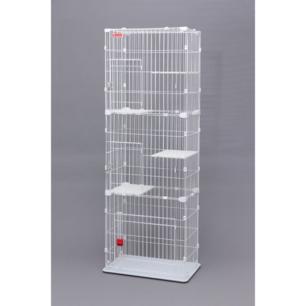 アイリスオーヤマ スリムキャットケージ3段 PSCC-753 ホワイト 1台