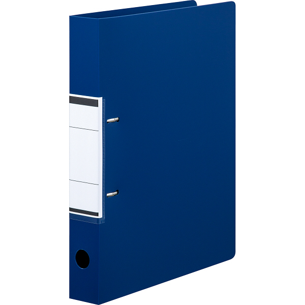 アスクル リングファイル A4タテ D型2穴 背幅41mm ブルー 青 ユーロ