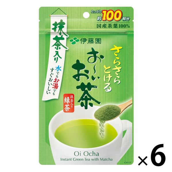 水出し可】伊藤園 おーいお茶 抹茶入り緑茶 粉末 1ケース（80g×6袋