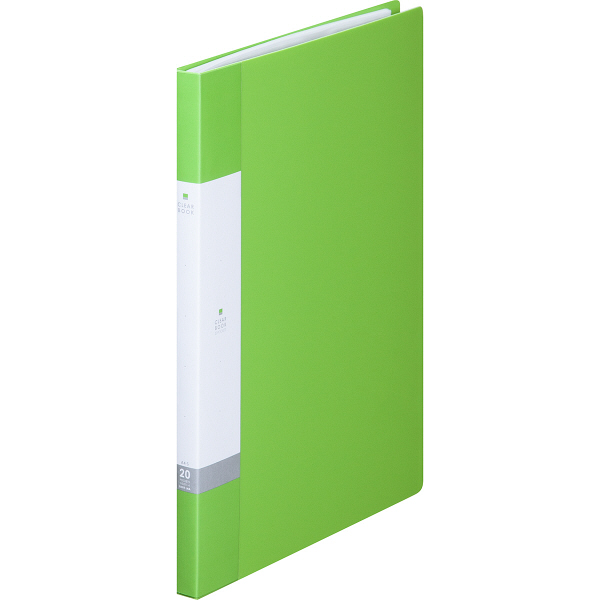 リヒトラブ リクエスト クリヤーブック A4タテ 20ポケット 黄緑