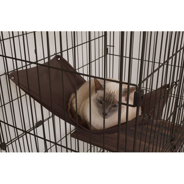 アイリスオーヤマ 猫 ケージ 3段 キャットケージ 高さ180cm ウッディ