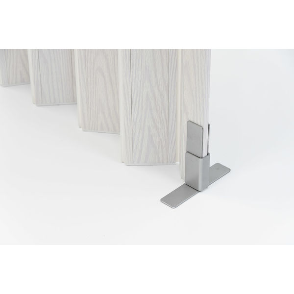 パネルパーテーション 窓なし スタンド付 色：ホワイトウッド