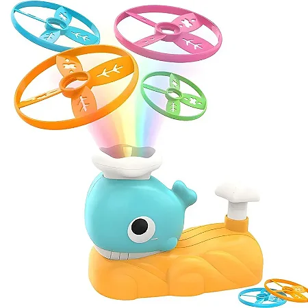 Lançador Pedal de Discos Baleia com Luzes - Real Brinquedos