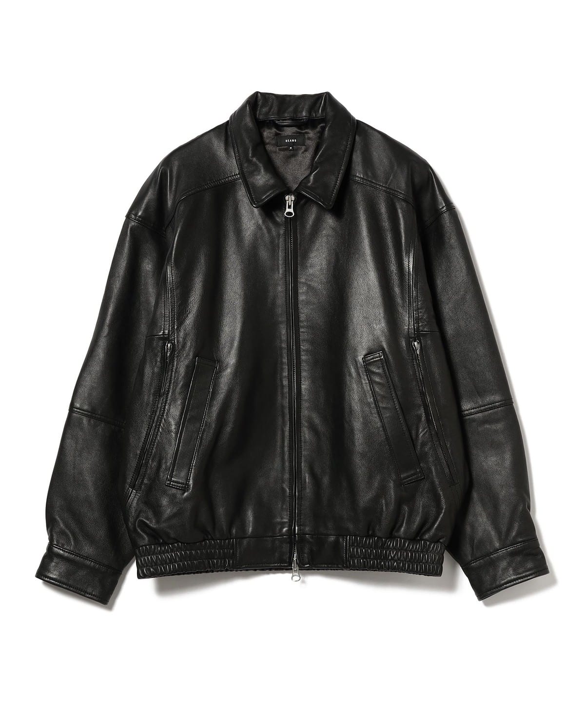 BEAMS Wide BEAMS 4-Pocket Leather Blouson (Blouson Leather Blouson