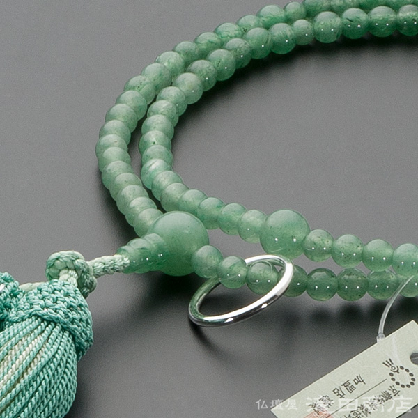 曹洞宗用本式数珠【女性用】 インド翡翠 グラデーション 8寸 | 滝田商店