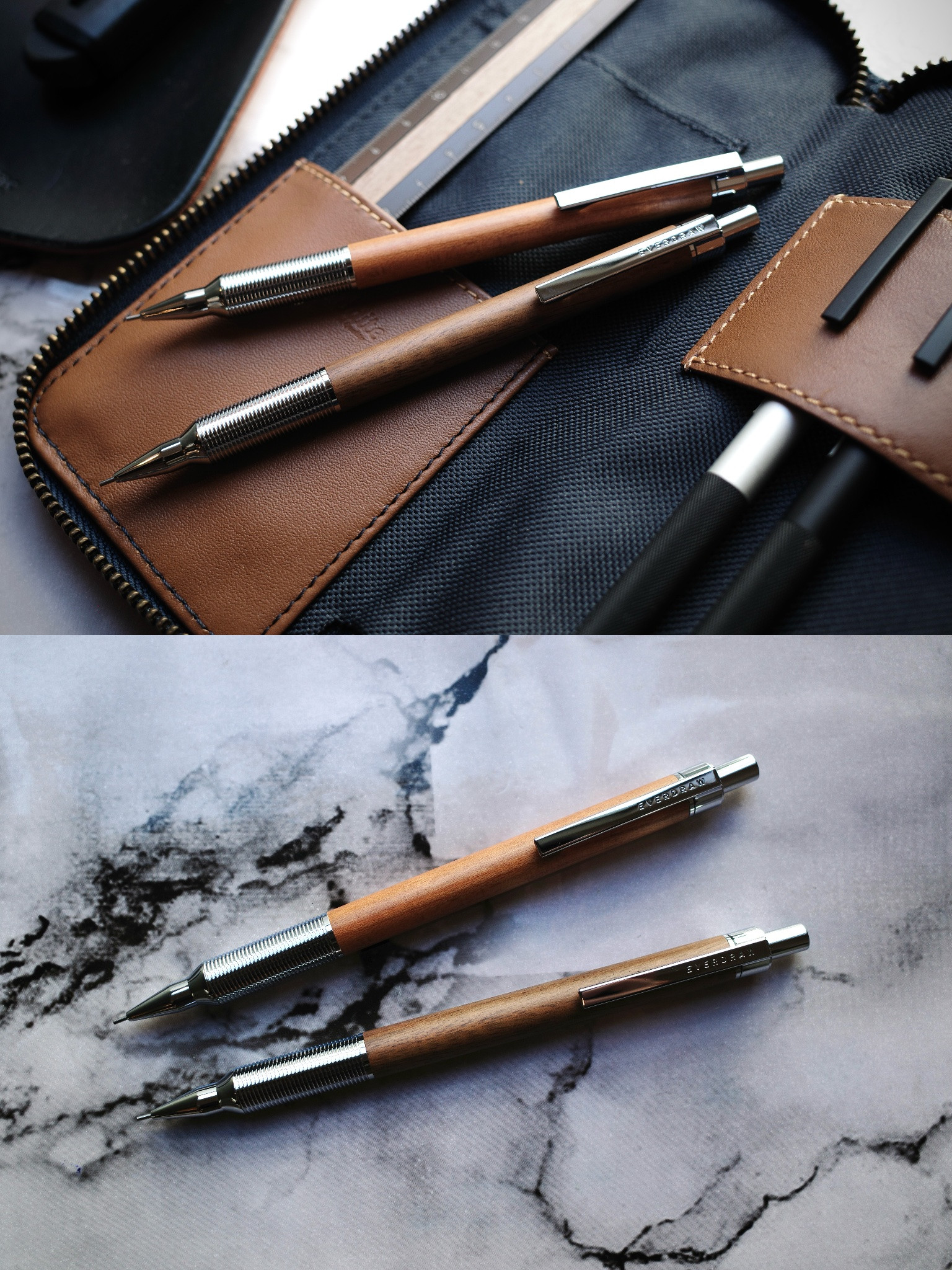 ラダイト エバードロー 黒柿 Luddite EVERDRAW 木軸ペン エバードロー