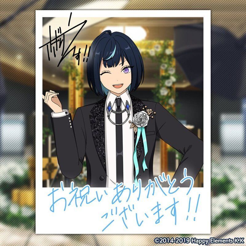 あんスタ 冴霧笑主 おまんじゅう cafe 缶バッジ バースデーカード