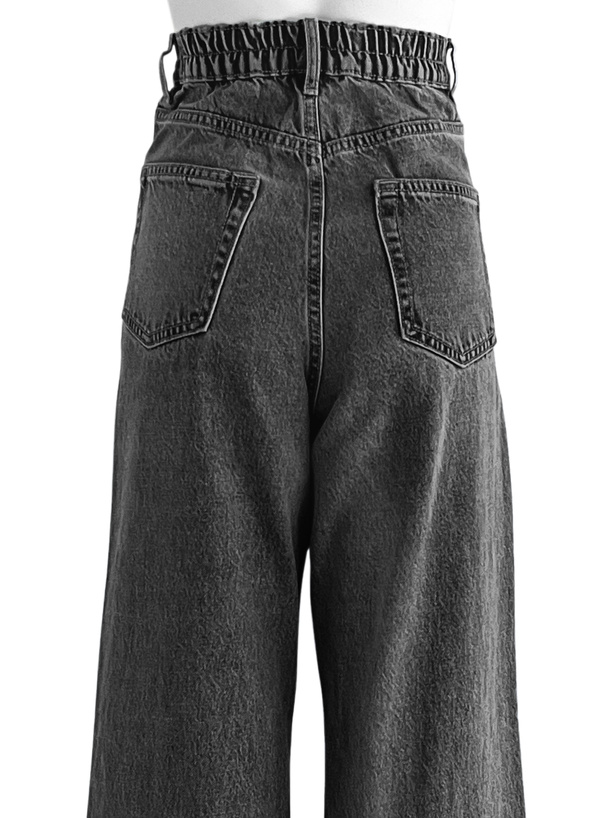 ハイウエストセミワイドデニムパンツ[fo1843] | レディース