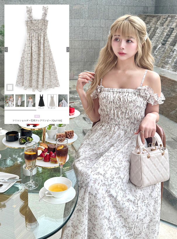 ☆ランラン☆ページ 雪だるま柄フリルワンピース、トナカイ柄タンク