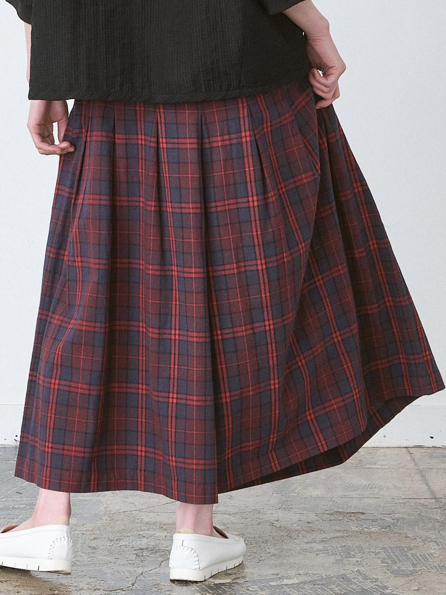 ガウチョパンツ 綿オックスチェック | パンツフルレングス | 【公式】D