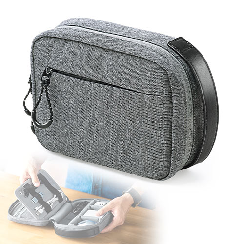 トラベルポーチ（旅行・小物・コンパクト・収納・便利・出張・ケーブル