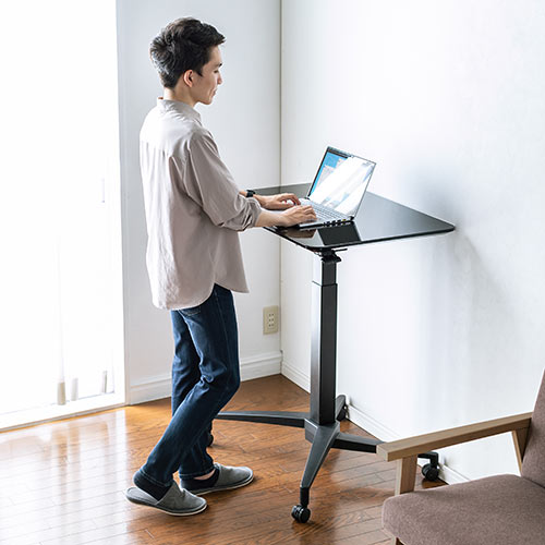 SIHOO D01 空気圧式昇降デスク 白クルミ色 高さ70～103㎝ SIHOO D01