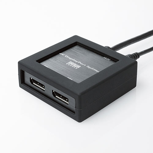 DisplayPort分配器（4K/30Hz対応・2分配・バージョン1.2a・MSTハブ・AC