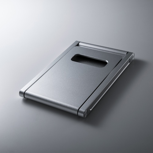 モバイルスタンド（折りたたみ式・超薄型9mm・アルミ製・冷却・無段階