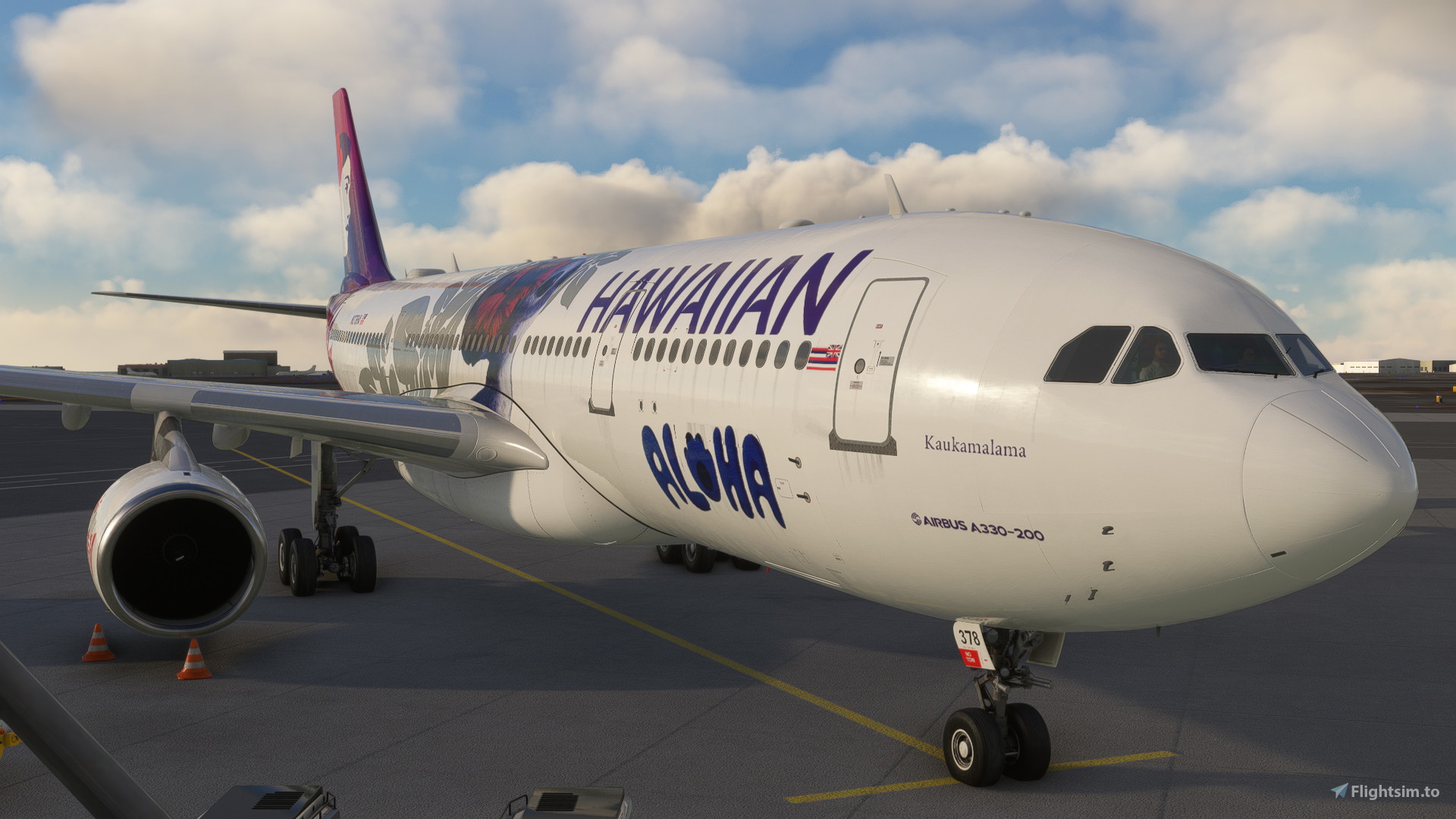 Hawaiian Stitch Livery N378HA for Microsoft Flight Simulator | MSFS