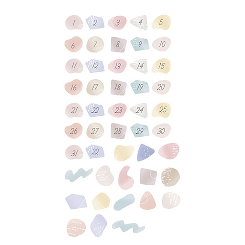 新品】水性ペンで書けるマスキングテープ日付イルミリーペンスタンプ