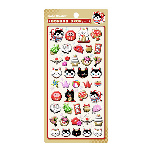 クーリア ボンボンドロップシール 和柄