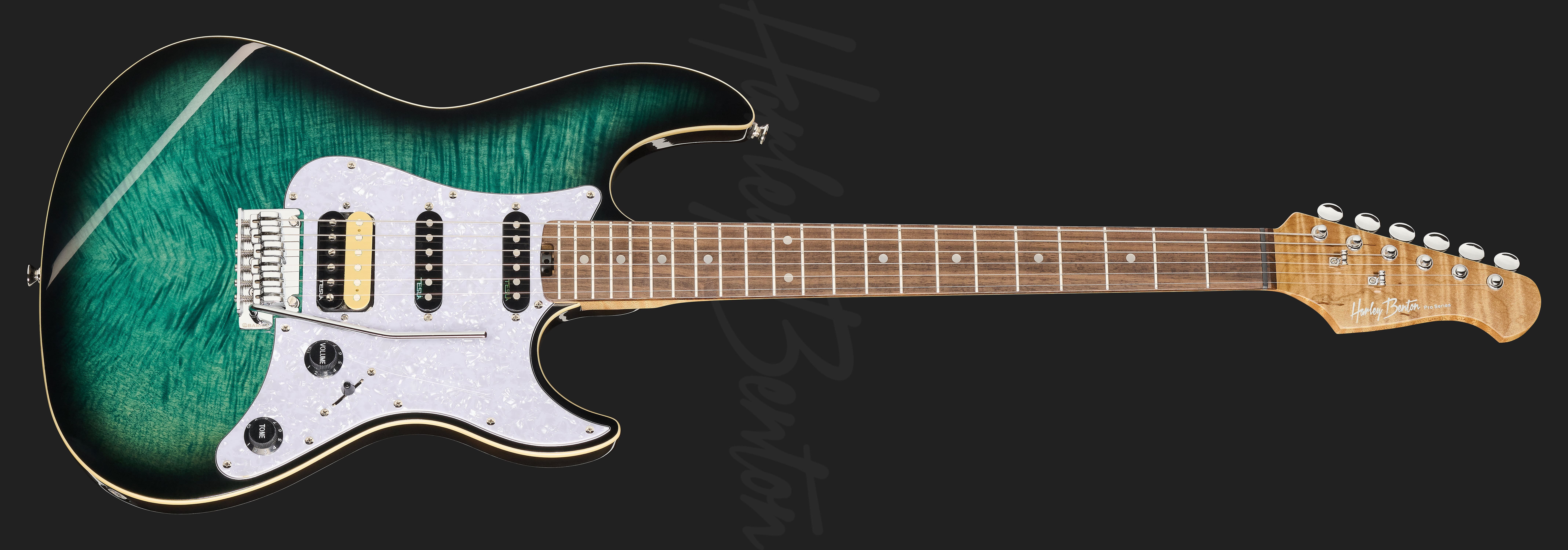 ST-Modern Plus HSS Flame Blue Burst - Harley Benton