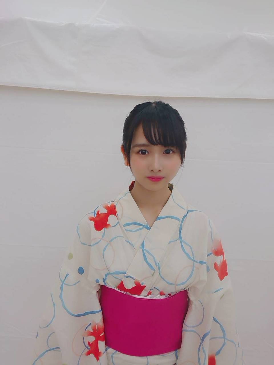 上村ひなの 2024年浴衣 サイン入り写真 上村ひなの 2024年浴衣 サイン